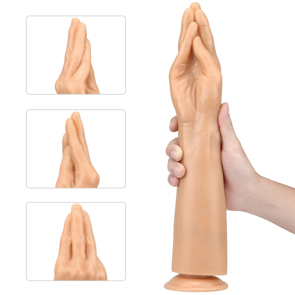 Σούπερ μακρά μεγάλο Τεχνητό πέος χέρι πρωκτικό βύσμα έξοχο παχύ φλυτζάνι αναρρόφησης ρεαλιστικός δονητής παιχνιδιών Φύλων με το χέρι