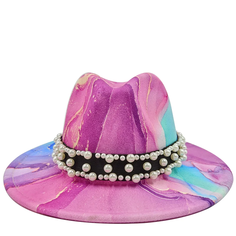 τιμή χύμα καπέλο fedora γυναικών Γραβάτα βαμμένα καπέλο 3d χρωματισμένο αισθητό καπέλο κόμματος καπέλων πρότυπο φωτογραφία ευρύ χείλος του παναμά καπ για άνδρες και για γυναίκες καπ