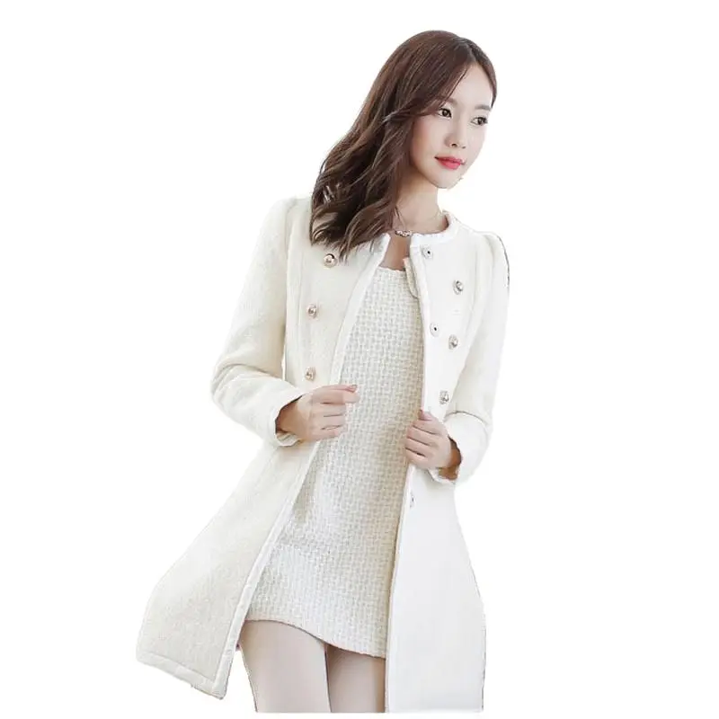 Το 2023 Λευκό Χειμώνα Τοπ Μόδας Της Νέας Μεγάλο Γούνινο Γιακά Παλτό Qiu Dong Κορέας Γυναικών Μακρύ Τμήμα Του Μακρύ Παλτό Dong Μακρύ Παλτό Μάλλινο