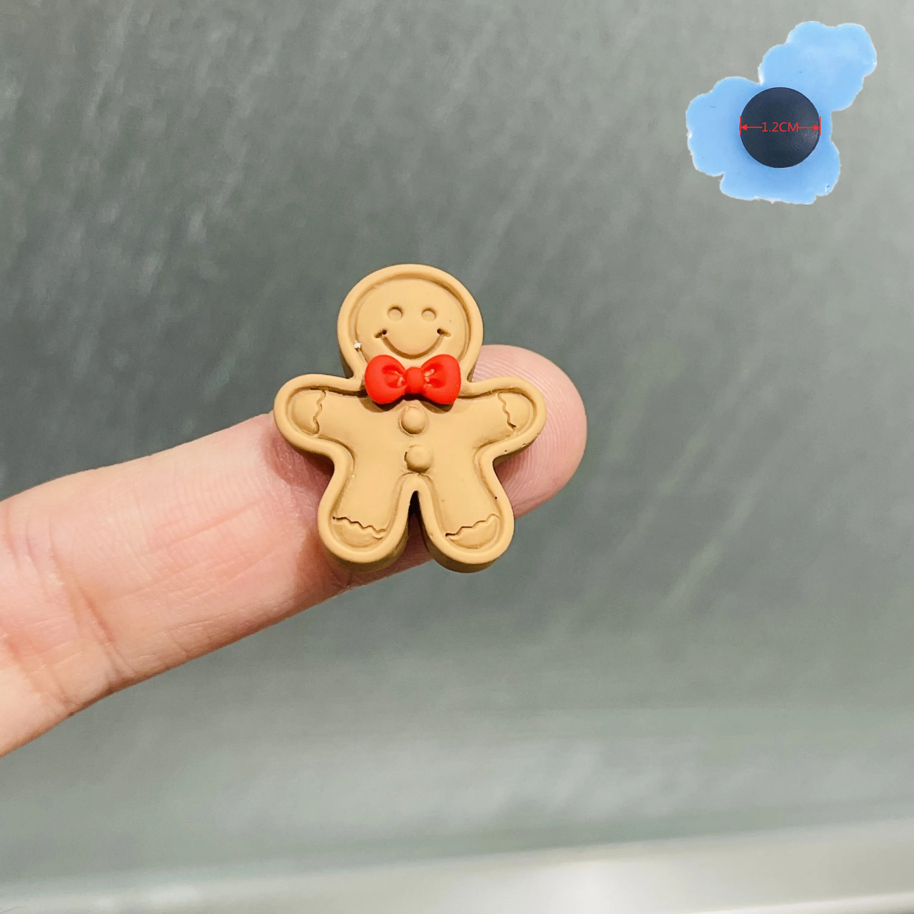 Χαριτωμένο 1Pcs Gingerbread Man Ουράνιο τόξο Παπούτσι Γοητεία Διακοσμήσεις Παπούτσι Αξεσουάρ Ταιριάζει Wristbands Croc Jibz Παιδιά, X-mas Δώρο