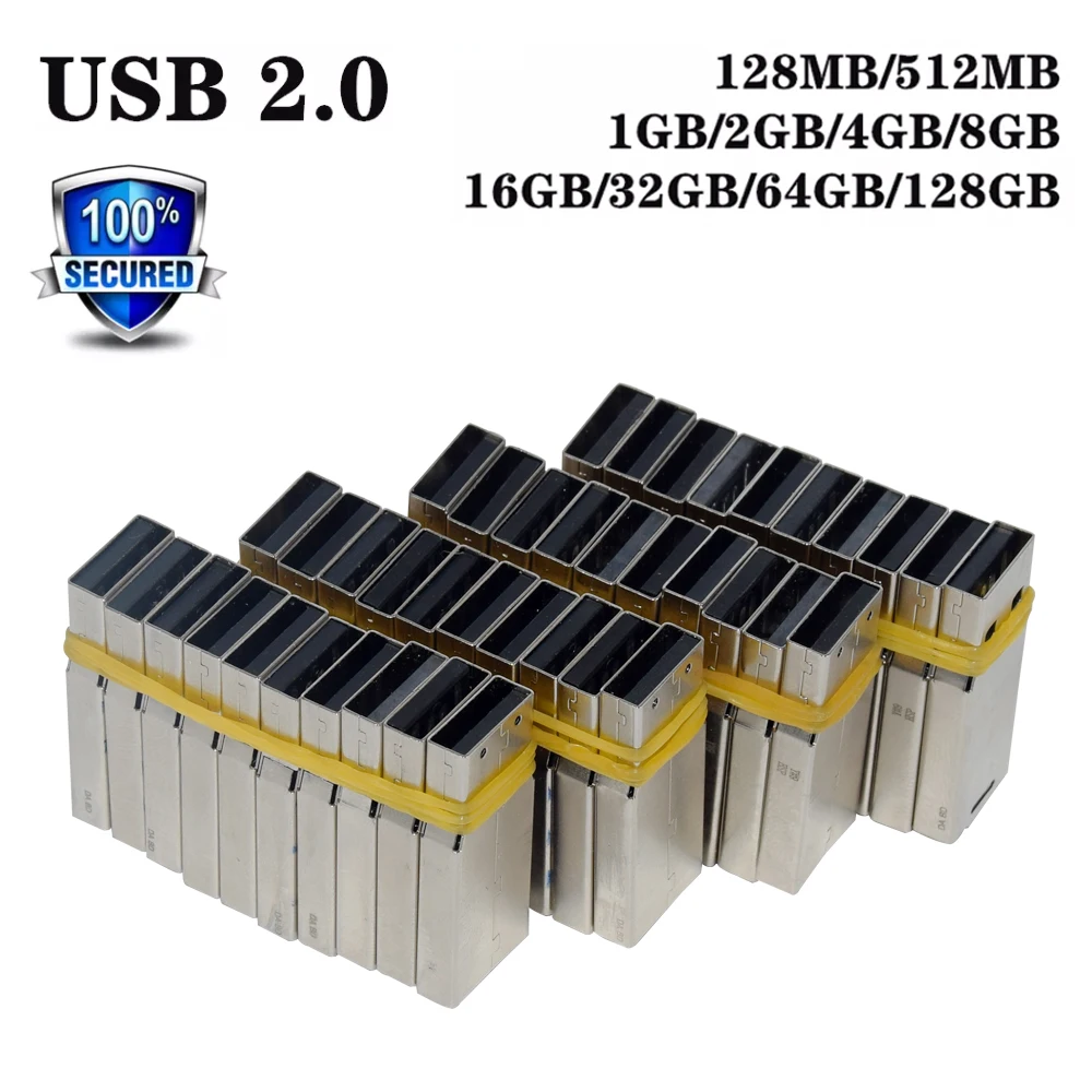 Χονδρικό εμπόριο εργοστασίων Αδιάβροχος Δίσκος USB Πακέτο 4GB 8GB 16GB 32GB 64G 128G το Δίσκο Λάμψης USB 2.0 Ημι-τελικών Προϊόντων Μνήμης Flash