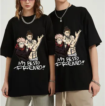 Άνδρες T-Shirt Jujutsu Kaisen Μου Besto Φίλος Todo Aoi Καινοτομίας 100% Βαμβάκι Μπλουζάκι Anime T Shirts O Λαιμό Ρούχα Συν Μέγεθος