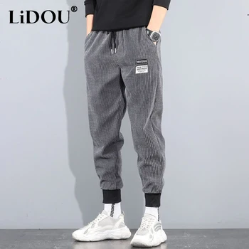 Άνοιξη, Φθινόπωρο Τάση Της Μόδας Ιδιοσυγκρασία Κορέας Αρσενικό Παντελόνια Casual Απλό Χαλαρό Παντελόνι Sarouel Άνδρες Streetwear Ρούχα