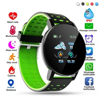 Έξυπνο Βραχιόλι της Πίεσης του Αίματος Αδιάβροχο Αθλητικό Στρογγυλό Smartwatch το Έξυπνο Ρολόι Fitness Tracker για το Android Ios Έξυπνο Ρολόι