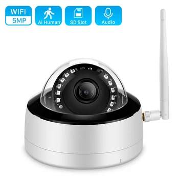 Ήχου 5MP κάμερα Θόλων Wifi Μετάλλων Καμερών H. 265 3MP Κάμερα Νυχτερινής Όρασης IP IR 1080P HD Ai Ανθρώπινη Ανιχνεύσει P2P Έξυπνη Παρακολούθηση Βίντεο στο Σπίτι
