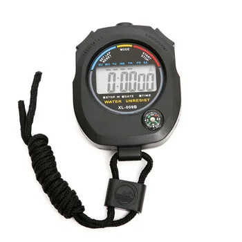 Αδιάβροχο Ψηφιακό Χρονόμετρο Χρονογράφος Wristband με το Συναγερμό AM PM Ρολόι 24H Φορητό LCD Αθλητικό Χρονόμετρο με διακόπτη Χρονομέτρων για τη Λειτουργία