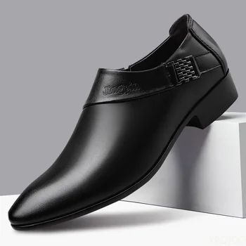 Ανδρικά Δερμάτινα Παπούτσια Επιχείρηση Παπούτσια Φόρεμα Κομψό Τζέντλεμαν Πλατφόρμα Παπουτσιών Δέρματος 2022 Slip on Shoe Άνθρωπος Zapatos De Hombre
