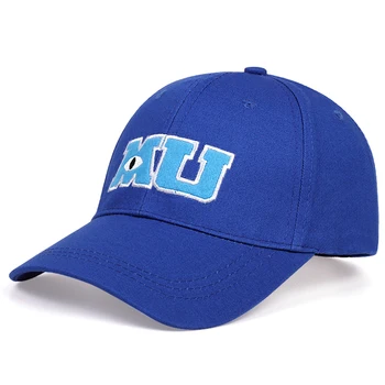 Ανδρών μόδας καπέλων του μπέιζμπολ Monsters University Σάλιβαν Σάλι Μάικ MU Επιστολές Κεντητικής Καλύμματα Μπλε Καπέλο Ήλιων Καπέλων snapback καπέλα