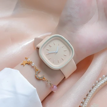 Απλό Τετραγωνικό Ρολογιών Δέρματος Γυναικών Ζώνη Brandwatch Montre Femme Wristwatch Αθλητικών Μεγάλο Πινάκων Relogio ' Feminino Γυναικείο Quartz Ρολόι