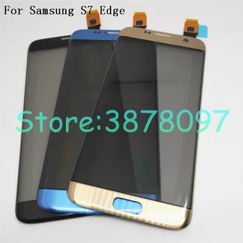 Αρχική 5.5 ίντσες Οθόνης Αφής Για το Samsung Galaxy S7 Άκρη G9350 G935 G935F Digitizer Οθόνης Αφής Αισθητήρων Με το Λογότυπο(Χωρίς οθόνη LCD