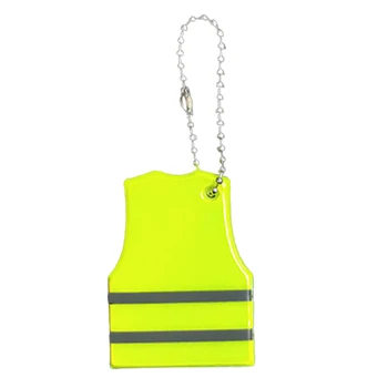 Ασφάλεια Vest Σχήμα Αντανακλαστικό Keychain για τις Τσάντες Backpack Κρεμαστό κόσμημα Κρεμάστρες Διακοσμήσεις τα Παιδιά το Βράδυ Ασφαλείας Ανακλαστήρα για τα Πράγματα