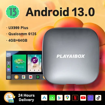 Ασύρματο Carplay Ai Κουτί Android 13 Σύστημα Tv Box Android Auto 2023 UX999PLUS Iptv Netflix Qualcomm6125 Έξυπνο Σύστημα Για το Αυτοκίνητο Παίζουν