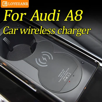 Ασύρματος Φορτιστής για Audi A8 Αναπτήρας Τσιγάρων Φορτιστών Αυτοκινήτων 15W Αυτοκίνητο Κινητό Τηλέφωνο QI Γρήγορη Φόρτιση
