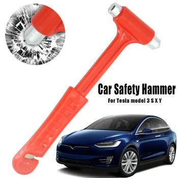 Αυτοκίνητο Ασφάλεια Σφυρί Αξεσουάρ Παράθυρο Διακόπτη Διαφυγής έκτακτης Ανάγκης Εργαλείο για την Tesla Model 3 Πρότυπο Μοντέλο S X Y Ζώνη Ασφαλείας Διακόπτη