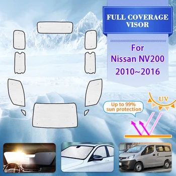Αυτοκίνητο Γεμάτο Καλύμματα Γείσων Ήλιων Για Nissan NV200 Evalia Αξεσουάρ Vanette 2010~2016 2015 Παράθυρο του Αυτοκινήτου Γείσο Sunshade Εξαρτήματα Κάλυψης
