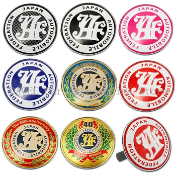 Αυτοκινήτων Μετάλλων ΚΠΑ Ιαπωνία Ομοσπονδίας αυτοκινήτου 20ου 40η 50ή Επέτειο Λογότυπο Μπροστινή Σχάρα Έμβλημα Διακριτικών Decals Αυτοκόλλητων ετικεττών Εξαρτημάτων