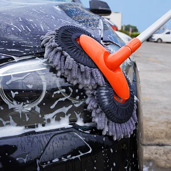 Βουρτσών Πλυσίματος Αυτοκινήτων Ρυθμιζόμενο Τηλεσκοπικό Μακριά Λαβή Καθαρισμού Σφουγγαρίστρα Αυτοκινήτων Καθαρίζοντας Βούρτσα Chenille Σκούπα Εξοπλισμός Πλυσίματος Αυτοκινήτων