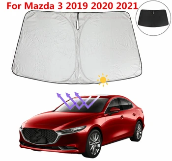 Γείσο Ήλιων αυτοκινήτων Ανεμοφρακτών sunshade Αυτόματο Μπροστινό Παράθυρο Σκιάς Ήλιων Αυτοκινήτων Ανεμοφρακτών Γείσο Κάλυψη Για τη Mazda 3 2019 2020 2021 Αξεσουάρ