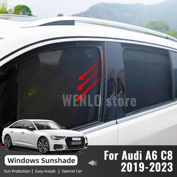 Για Audi A6 C8 Sedan 2019-2023 Πλευρά Του Παραθύρου Σκιάς Ήλιων Γείσων Sunshade Αυτοκινήτων Μπροστινή Οπίσθια Κάλυψη Κουρτίνες Ασπίδα Αξεσουάρ