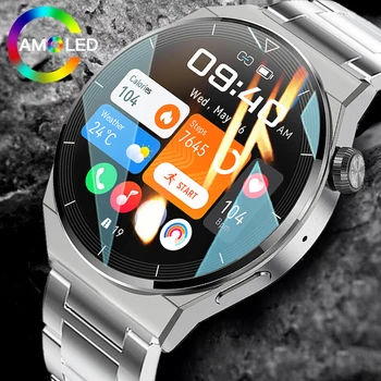Για Huawei και Xiaomi NFC Smart Ρολόγια Ανδρών 1.39 ιντσών AMOLED 390*390 HD Οθόνη του Καρδιακού Ρυθμού ΗΚΓ+PPG Bluetooth Κλήση SmartWatch 2023 Νέα