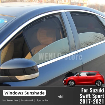Για Suzuki Swift sport AZ 2017-2023 Sunshade Αυτοκινήτων Μαγνητικό Μπροστινό Παρμπρίζ Κουρτινών Πλαισίων Πίσω πλαϊνό Παράθυρο Σκιές Ήλιων Γείσων