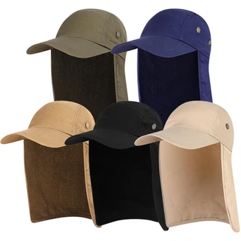 Για άνδρες και για γυναίκες Αλιεία Καπέλο Γείσων Ήλιων καπέλων Καπέλων Υπαίθρια UPF 50 Προστασία από τον Ήλιο Με το Μετακινούμενο Αυτί Λαιμό Flap Κάλυμμα Για Πεζοπορία, Κάμπινγκ