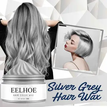 Για άνδρες και για γυναίκες Ασημένιο Γκρίζο Χρώμα των Μαλλιών Κερί DIY Βαφής Μαλλιών Styling Λάσπη Άμεση Προσωρινή Μαλλιά Χρωματισμός Κρέμα Στυλ των Μαλλιών Για το Cosplay Πάρτι