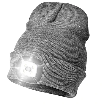 Για άνδρες και για γυναίκες ΟΔΗΓΉΣΕΩΝ Καπέλων Beanie με το Φως Δώρο για τους Άνδρες και τις Γυναίκες Με την μπαταρία Χειμώνα Δεμένη Αναμμένο Προβολέα Καπέλα Φορητός Προβολέας Φανών