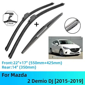Για τη Mazda 2 Demio DJ Μπροστά Οπίσθιες Λεπίδες Ψηκτρών Βούρτσες Κοπής Εξαρτήματα J U Γάντζο 2015-2019 2015 2016 2017 2018 2019