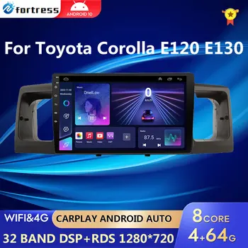 Για τη Toyota Corolla E120 ε 120 f-3 BYD 2007-2011 DSP IPS 6GRAM Android 11.0 WiFi Ραδιόφωνο Αυτοκινήτου Multimedia Video Player carplay auto