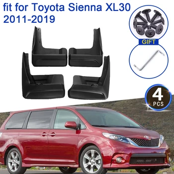 για τη Toyota Sienna XL30 2011 2012 2013 2014 2015 2016 2017 2018 2019 Λασπωτήρες Φτερά Φρουρές Παφλασμών Λασπωτήρα Κιγκλιδώματα 4Pcs Μέρη