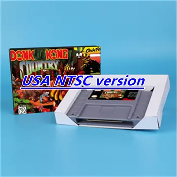 για το Donkey Country Κονγκ (Μπαταρία Αποθήκευση) 16bit παιχνίδι καρτών για την ΑΜΕΡΙΚΑΝΙΚΗ NTSC έκδοση του SNES παιχνίδι βίντεο κονσόλα