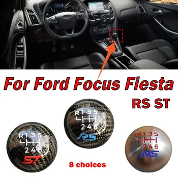 Για το Ford Focus Fiesta RS ST 6 Speed Manual λεβιές ταχυτήτων Αυτοκινήτου Χάντμπολ λεβιέ Ταχυτήτων Μοχλό Ινών Άνθρακα Κραμάτων Αλουμινίου Εξαρτήματα Αυτοκινήτων