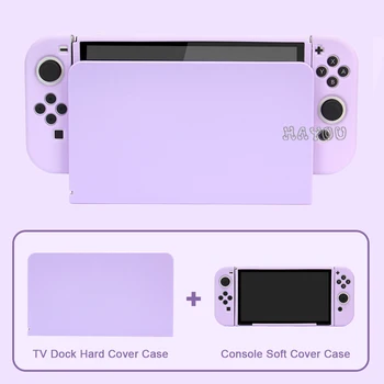 Για το Nintendo Διακόπτης Oled Αποβαθρών Χρέωσης Κάλυψη Καθαρό Χρώμα TPU Περίπτωση Protecetive Shell για το Διακόπτη OLED Κονσόλα Παιχνιδιών Εξαρτήματα