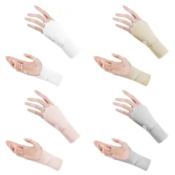Γκολφ Πάγου Μισά Γάντια Δάχτυλων Γάντι του Γκολφ Sun UV Protector Γκολφ Ανοιχτά Δάχτυλα Πάγου Μετάξι Αντηλιακό Μισή Δροσερό και Αναπνεύσιμα για τις Γυναίκες
