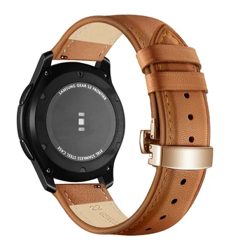 Γνήσιο Δέρμα 20mm 22mm Ζώνη Για Samsung Galaxy ρολόι 4 Classic/Ενεργό 2/3/42mm/46mm βραχιόλι wristband Huawei GT/2/3 λουρί