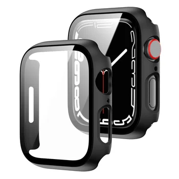Γυαλί+Κάλυμμα Για Apple Watch Περίπτωση 45mm 41mm 44mm 40mm 42mm 38mm iWatch 8 7 6 SE Screen Protector Apple Watch Series 7 Αξεσουάρ