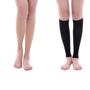 Γυναίκες Άνδρες Open Toe Γόνατο-Υψηλές Κάλτσες Συμπίεσης Κιρσώδεις Φλέβες Θεραπεία Που Διαμορφώνει Την Πίεση Κάλτσες