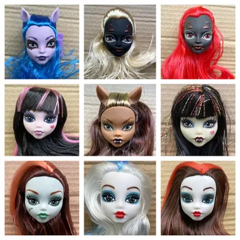 Δαίμονας Monster Κούκλες Col0rful Μαλλιά Δράκουλα/Clawdeen Wolf/ Frankie Stein Κούκλα Κεφάλια Υψηλής Ποιότητας DIY Αξεσουάρ Doll