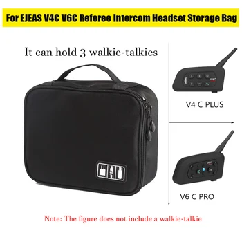 Διαιτητής ποδοσφαίρου τσάντα αποθήκευσης για EJEAS V4C V6C Διαιτητής Ενδοσυνεννοήσεων Κασκών Αποθήκευσης Τσάντα Φερμουάρ Αξεσουάρ Καλώδιο Δεδομένων USB