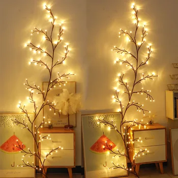 Διακοσμήσεις χριστουγέννων Φώτα Δέντρο Αμπέλου για το Σπίτι Υποκατάστημα Φώτα 144 LEDs Εσωτερικών Διακοπές Ιτιά Δέντρο Φώτα Γαμήλιο Πάρτι στον Κήπο