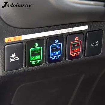 Διπλός Λιμένας QC3.0 Δαπανών USB Προσαρμοστής Φορτιστών Αυτοκινήτων Τηλεφωνικός Υποδοχή Φόρτισης Για τη Mitsubishi Outlander 3 2018 Xpander ASX Pajero Sport