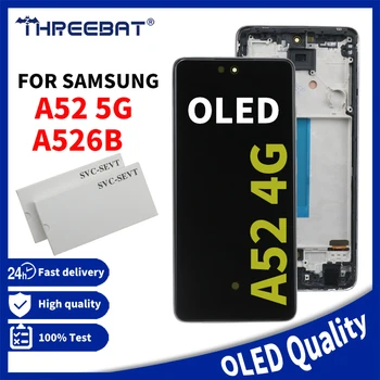 Δοκιμασμένο OLED Οθόνη Για το Samsung Galaxy Α52 4G A525F LCD A52S Digitizer Οθόνης Αφής Επίδειξης Μερών Για τη Samsung Α52 5G LCD A526B