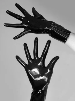Δωρεάν έξοδα αποστολής !!! Λατέξ Γάντια Για Άνδρες Και Για Γυναίκες Κοντά Γάντια Γάντια Λατέξ, Λαστιχένια Γάντια Καρπών Φετίχ Στολή Γυναικεία Γάντια