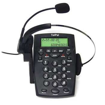 Ενσύρματο Ακουστικό Τηλεφώνου Hands Free Θόρυβος που Ακυρώνει το Τηλεφωνικό Σύνολο με το σετ μικροφώνου-Ακουστικού για το τηλεφωνικό Κέντρο Τηλεφωνικό Ακουστικό και Dialpad
