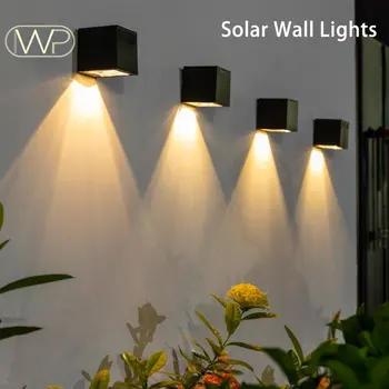 Ηλιακά Φω'τα Τοίχων των Υπαίθριων ΟΔΗΓΉΣΕΩΝ Στεγανοποιήστε τα Φω'τα Κήπων Σχέδιο Κύβων φως του Ήλιου Αισθητήρας IP65 Αδιάβροχο Αυλή, Μπαλκόνι Φως Φρακτών
