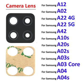 Κάμερα Γυαλιού Για τη Samsung A12 A21 A42 A425F A10s A20s A02 A02s A03s A04 A04s A22 4G 5G Πίσω Κάμερα Φακών Γυαλιού Με την Αυτοκόλλητη ετικέττα