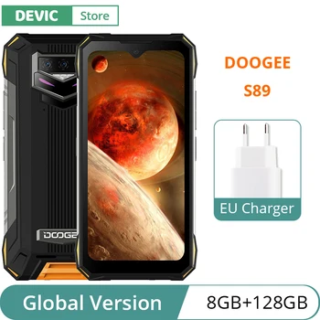 Καθολική Έκδοση DOOGEE S89 8GB 128GB Helio P90 Octa Πυρήνα Μπαταριών 12000mAh 20MP κάμερα Νυχτερινής όρασης 33W γρήγορη φόρτιση 6.3