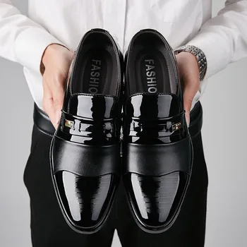Κοινωνική Δερμάτινα Παπούτσια για Άνδρες Slip on Oxford Παπούτσια Πάνινα Παπούτσια για Άνδρες Παπούτσια Φόρεμα επαγγελματική Διέξοδο Κομψό Άνδρα Φόρεμα Παπούτσια