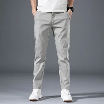 Κορέας Άνδρες Στερεά Περιστασιακά Κοστούμια Παντελόνι Άνοιξη Καλοκαίρι Νέα All-αγώνα Επιχείρηση Αρσενικό Ρούχα της Μόδας Χαλαρά Σπορ Ευθεία Παντελόνι 5XL